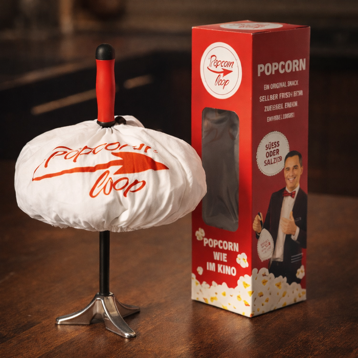 Küchengerät für knuspriges, frisches Popcorn direkt im Topf.